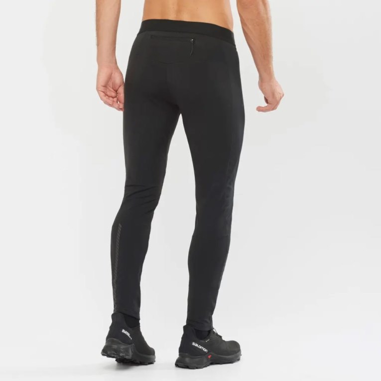 Salomon Gore Tex Infinium Windstopper Men's Running Tights Black | CA 23N97